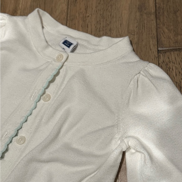 2T toddler Janie & Jack Kids White button front Cardigan sweater - Picture 2 of 6